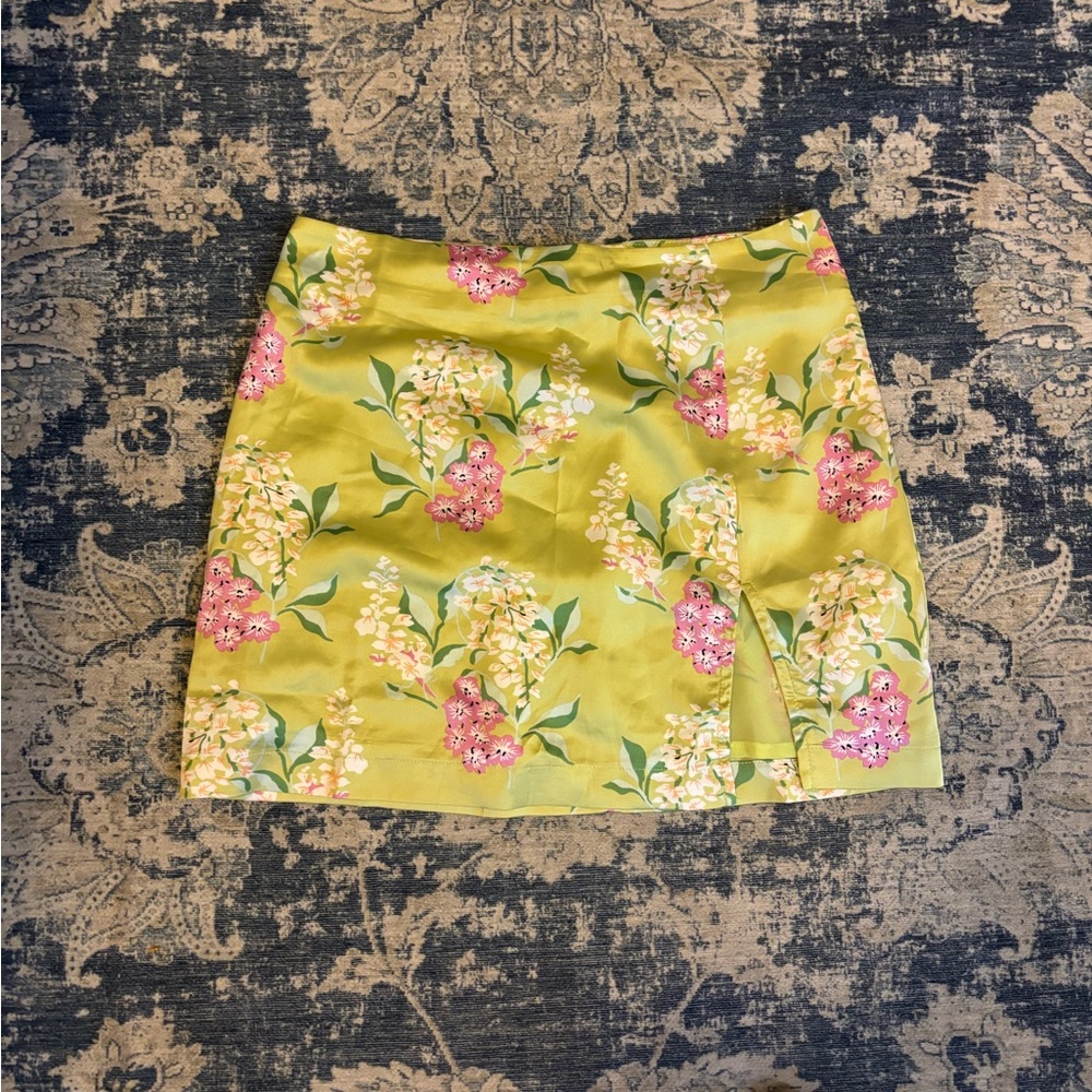 Floral Yellow Skirt